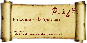 Patzauer Ágoston névjegykártya
